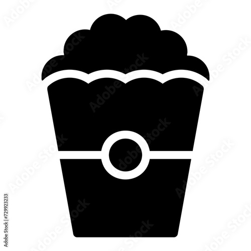 popcorn glyph icon