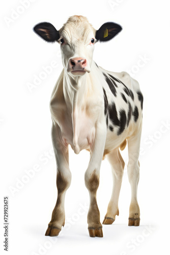 Cow with black and white pattern on its face and legs.