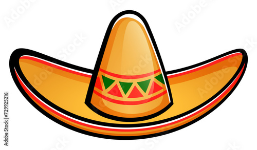 mexican hat or sombrero cartoon