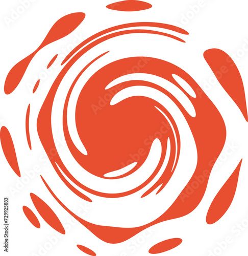 Spiral shape illustration. Circle swirl pattern design element
