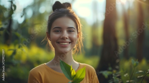 Inspiring Environmentalist: A young activist's smile embodies their commitmen...