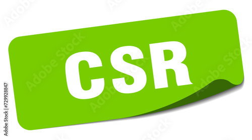 csr sticker. csr label