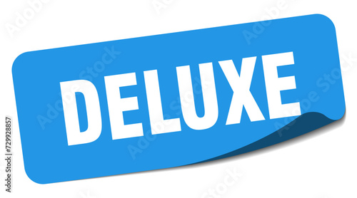 deluxe sticker. deluxe label