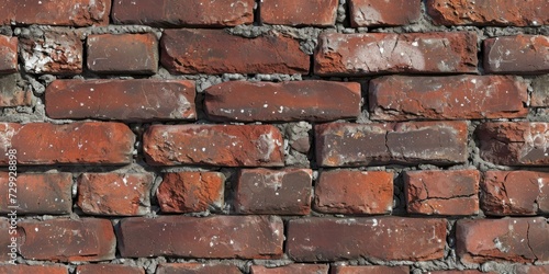 Texture of a red brick wall  perfect for background or pattern use in design projects.