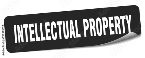intellectual property sticker. intellectual property label