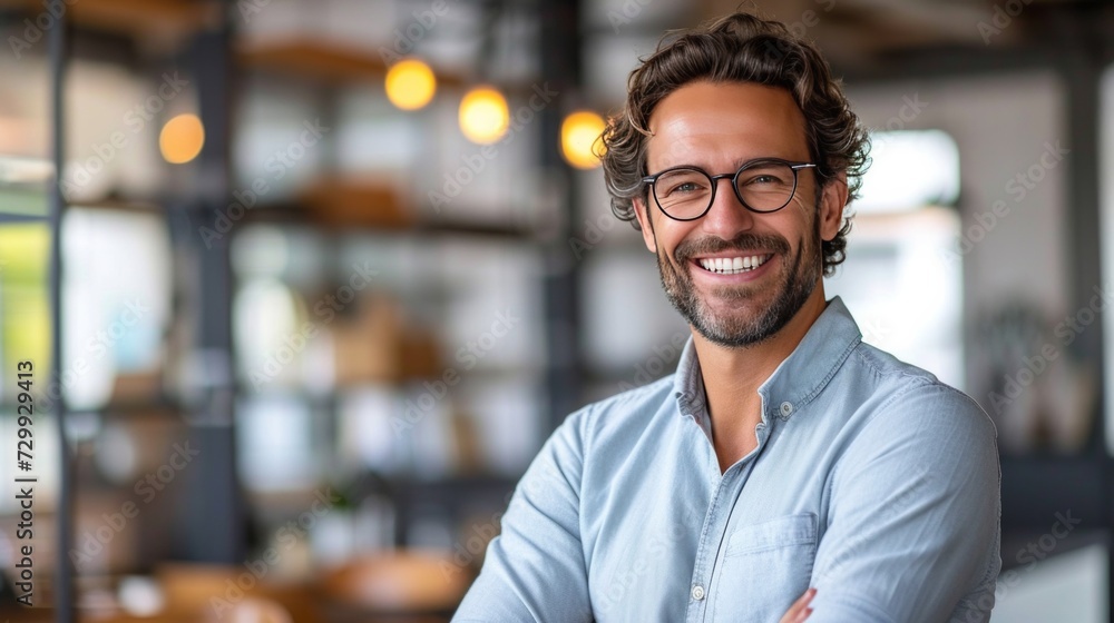 Smiling Tech Guru: A tech expert's smile conveys expertise in the ever-evolving world of technology Smiling Tech Guru: A tech expert's smile conveys expertise in the ever-evolving world of technology