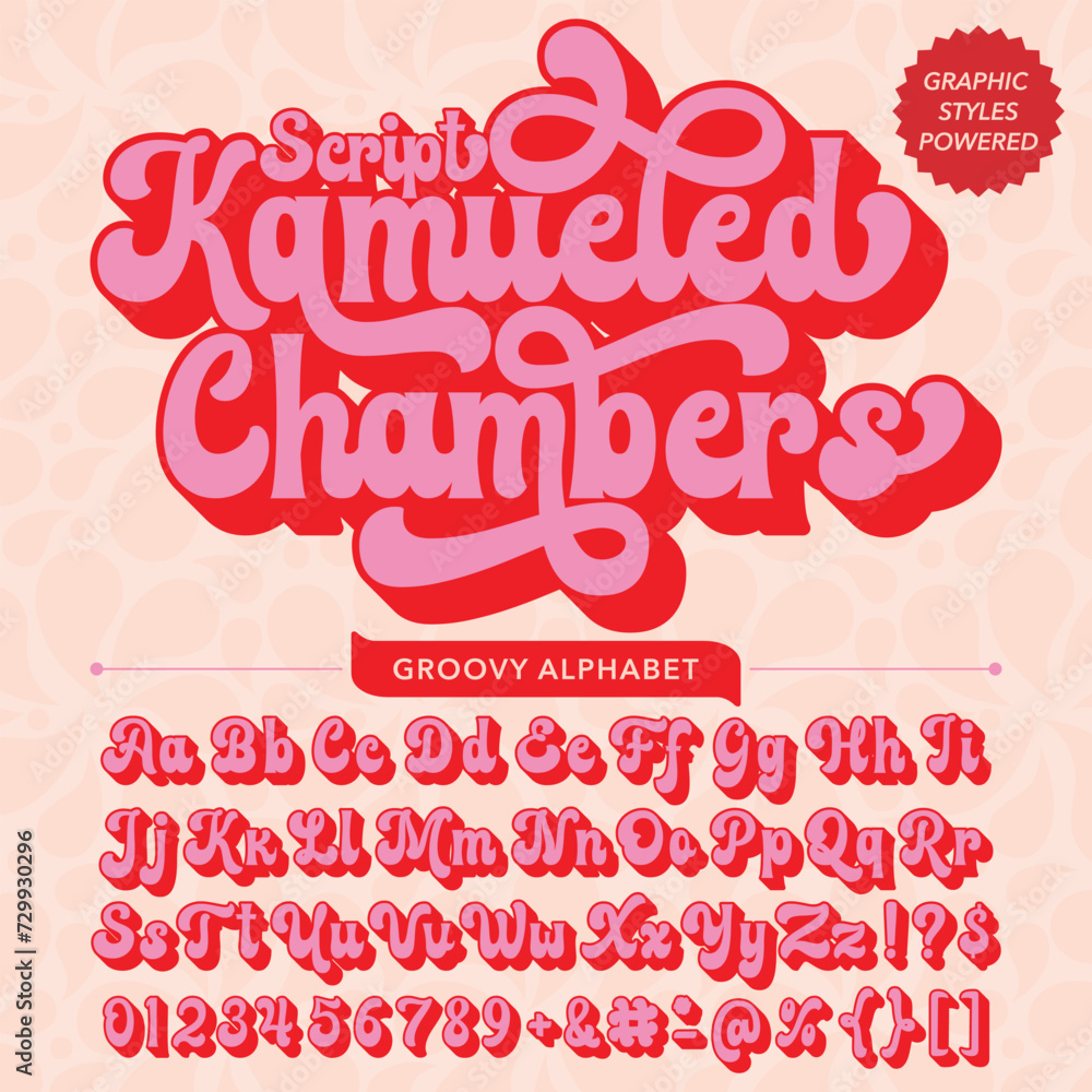 Kamueled Chambers vintage script retro bold Font template