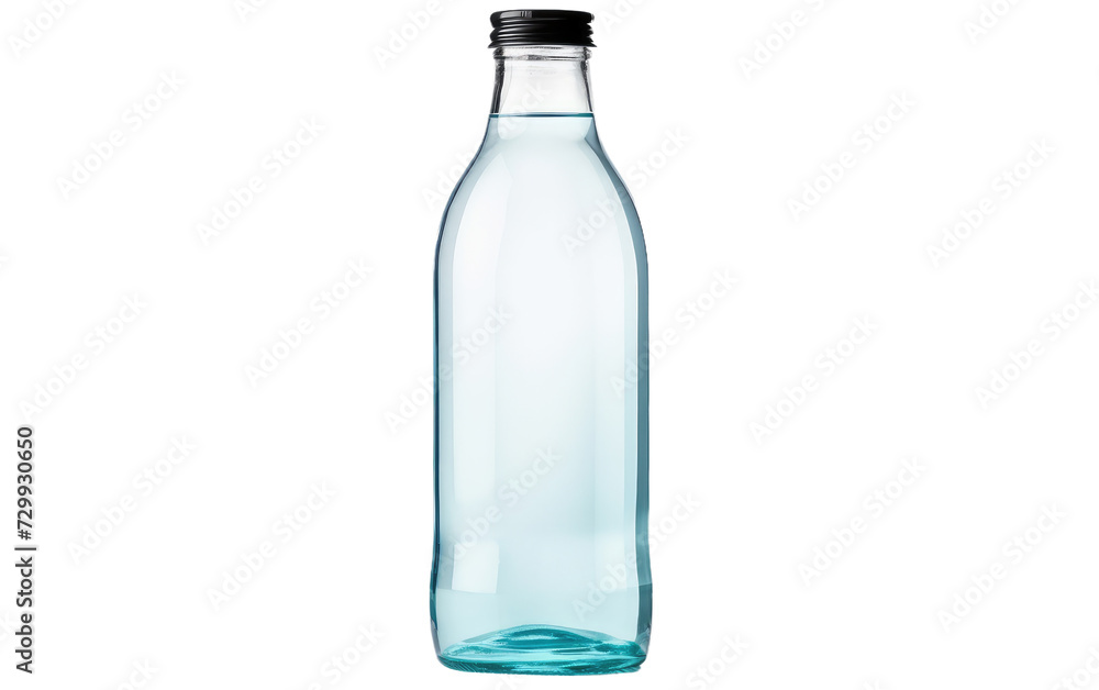 Introduce Clarity with the Superior Quality of Pure Water in a Glass Bottle on a White or Clear Surface PNG Transparent Background. Introduce Clarity with the Superior Quality of Pure Water in a Glass Bottle on a White or Clear Surface PNG Transparent Background.