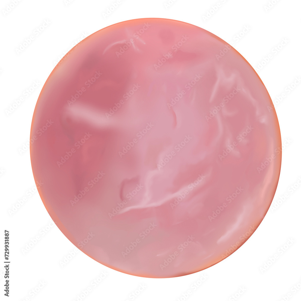 Slice of ham hand draw and paint on png file for decoration and online advertising 