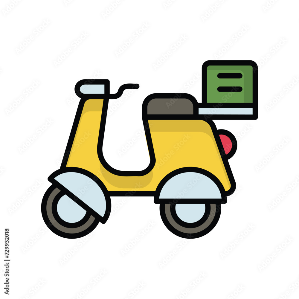 scooter icon with white background vector stock illustration scooter icon with white background vector stock illustration