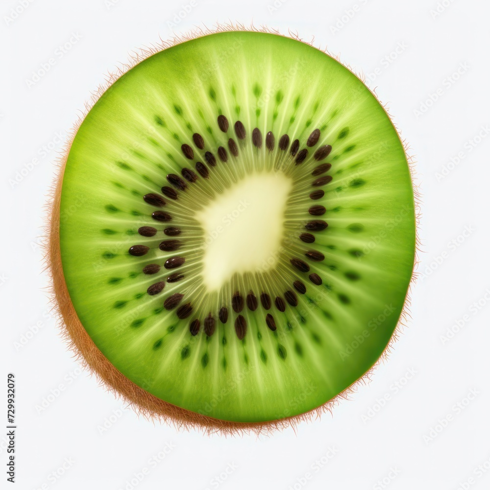 Kiwi Fruit slice isolated on white background, closeup. Row fresh kiwi, summertime concept for package, grocery product advert. Kiwi Fruit slice isolated on white background, closeup. Row fresh kiwi, summertime concept for package, grocery product advert.