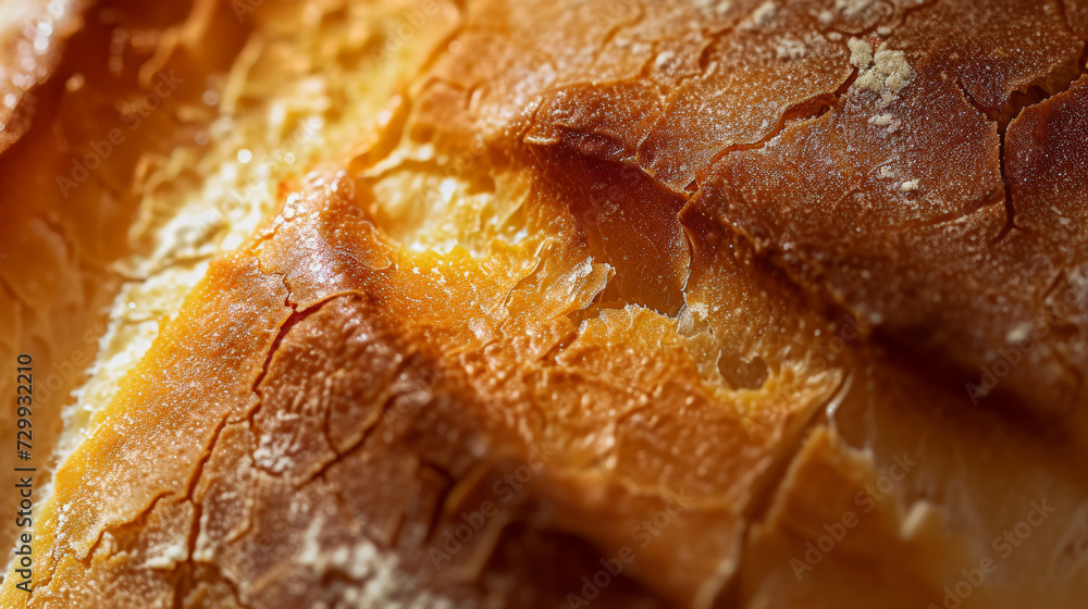 Crispy Crust: Macro Bread Texture. Generative AI Crispy Crust: Macro Bread Texture. Generative AI
