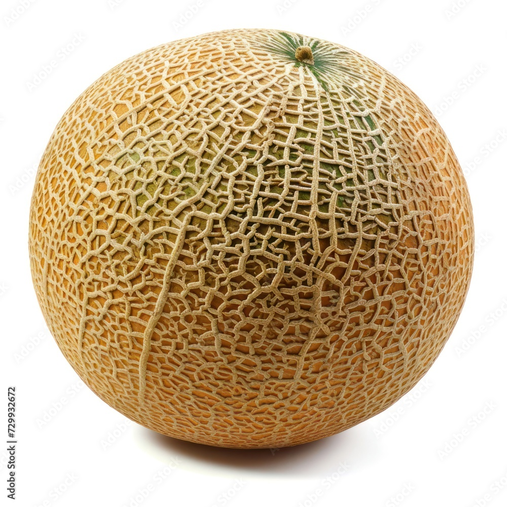 Melon isolated on white background. Fresh yellow melon fruit for design, package, grocery product advert Melon isolated on white background. Fresh yellow melon fruit for design, package, grocery product advert