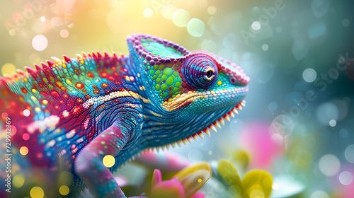 Beautiful animal with magical colors