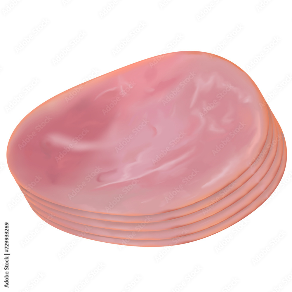 slice of ham hand draw and paint on png file for decoration and online advertising slice of ham hand draw and paint on png file for decoration and online advertising