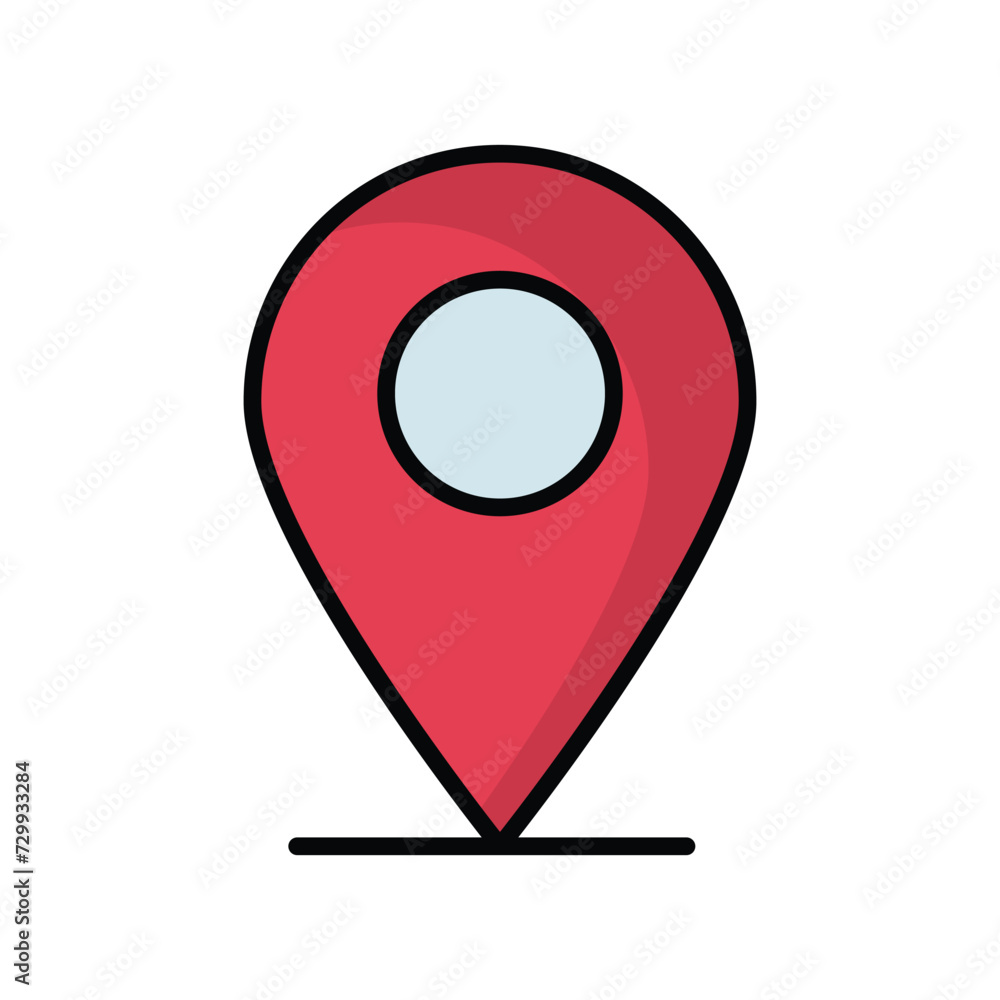 map pin icon with white background vector stock illustration map pin icon with white background vector stock illustration