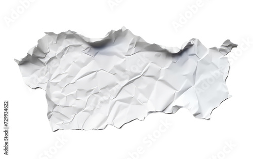 Convey Profound Silence with a Tear in a White Torn Paper on a White or Clear Surface PNG Transparent Background.