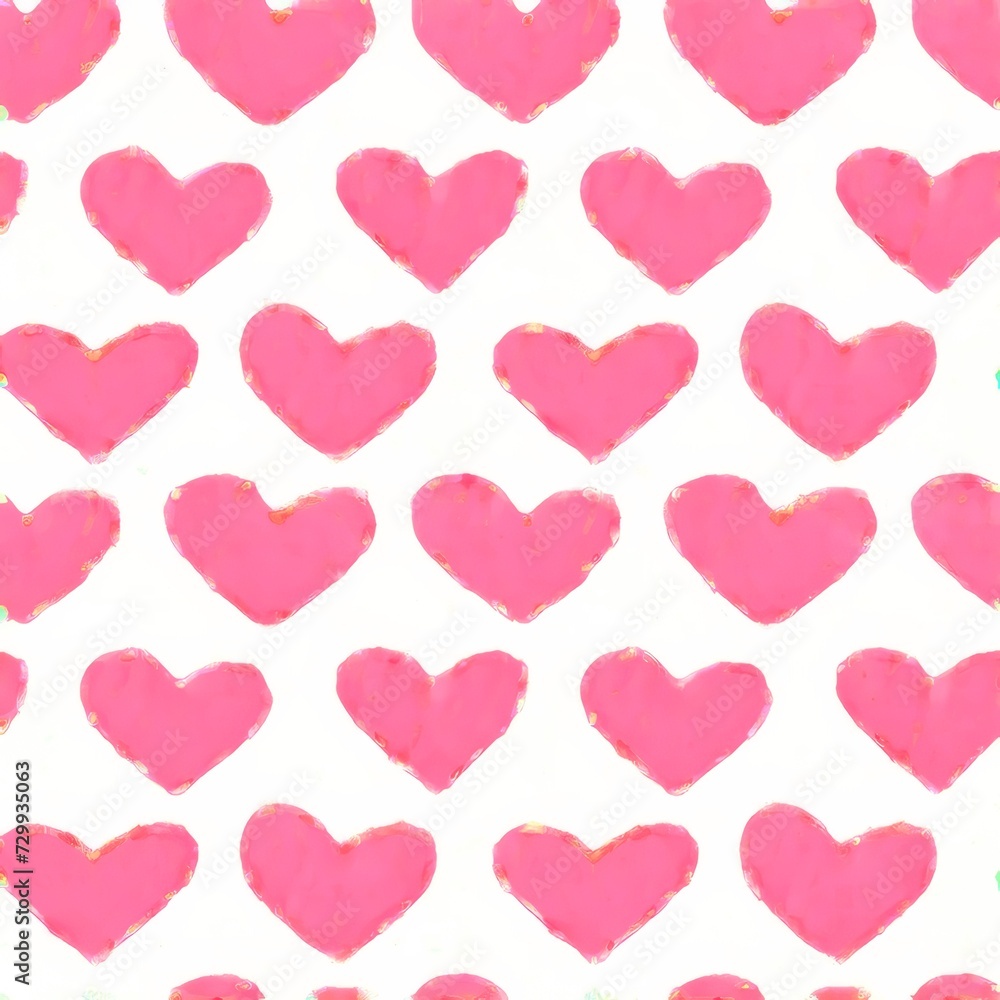 seamless pattern with pink hearts, pink heart background