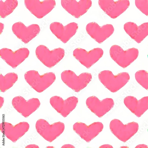 seamless pattern with pink hearts  pink heart background