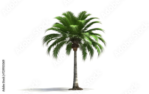Escape to the Cool Shade and Refreshing Greenery of a Palm Tree on a White or Clear Surface PNG Transparent Background.