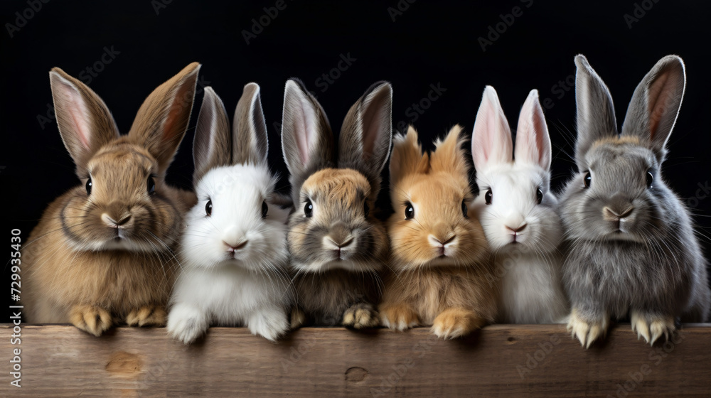 Rabbit group portrait