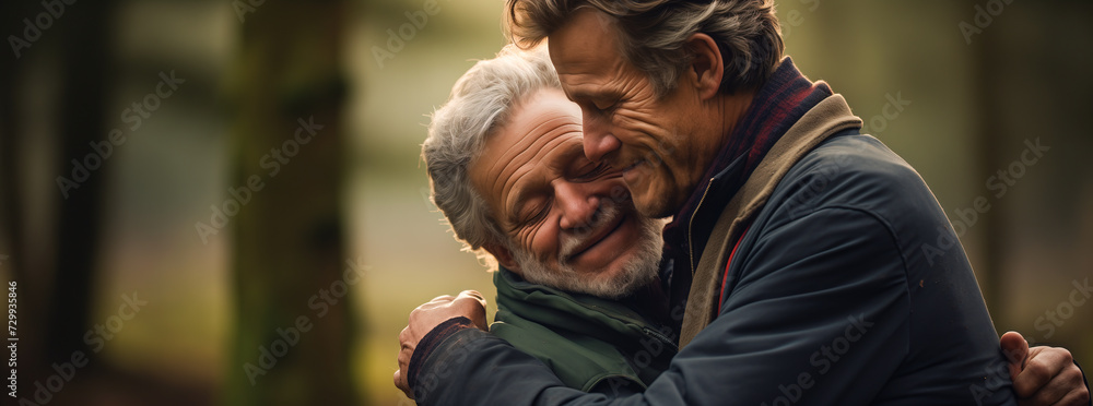 Obraz premium Two elderly friends having a fun, friendly time.