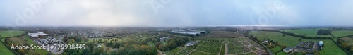 Ultra Wide Panoramic View of Hitchin, Hertfordshire, England. United Kingdom. October 28th, 2023 © Nasim