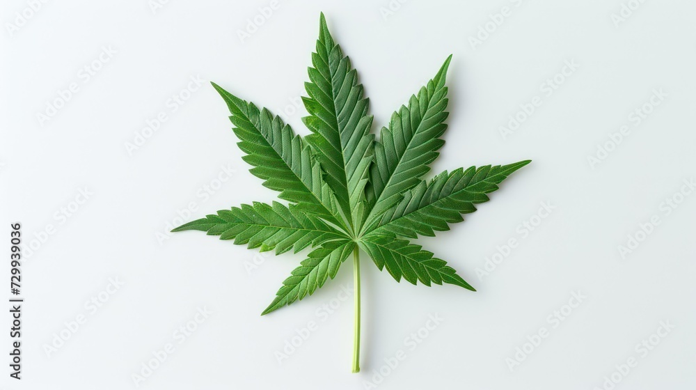 cannabis leaf on a white background cannabis leaf on a white background
