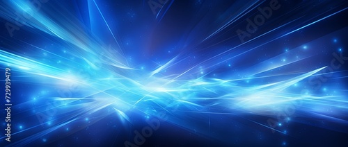 an abstract background with blue lights and blue electricity