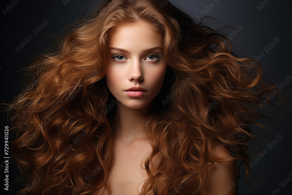 Beauty portrait of a girl with long hair, natural beauty concept, hair health Beauty portrait of a girl with long hair, natural beauty concept, hair health
