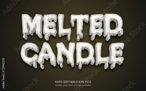 Melted Candle 3D editable text style effect