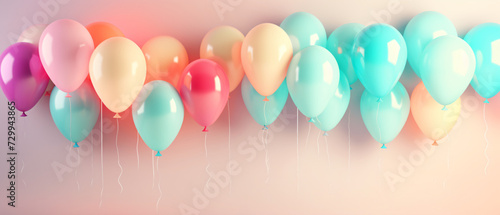 Balloons with neon lights