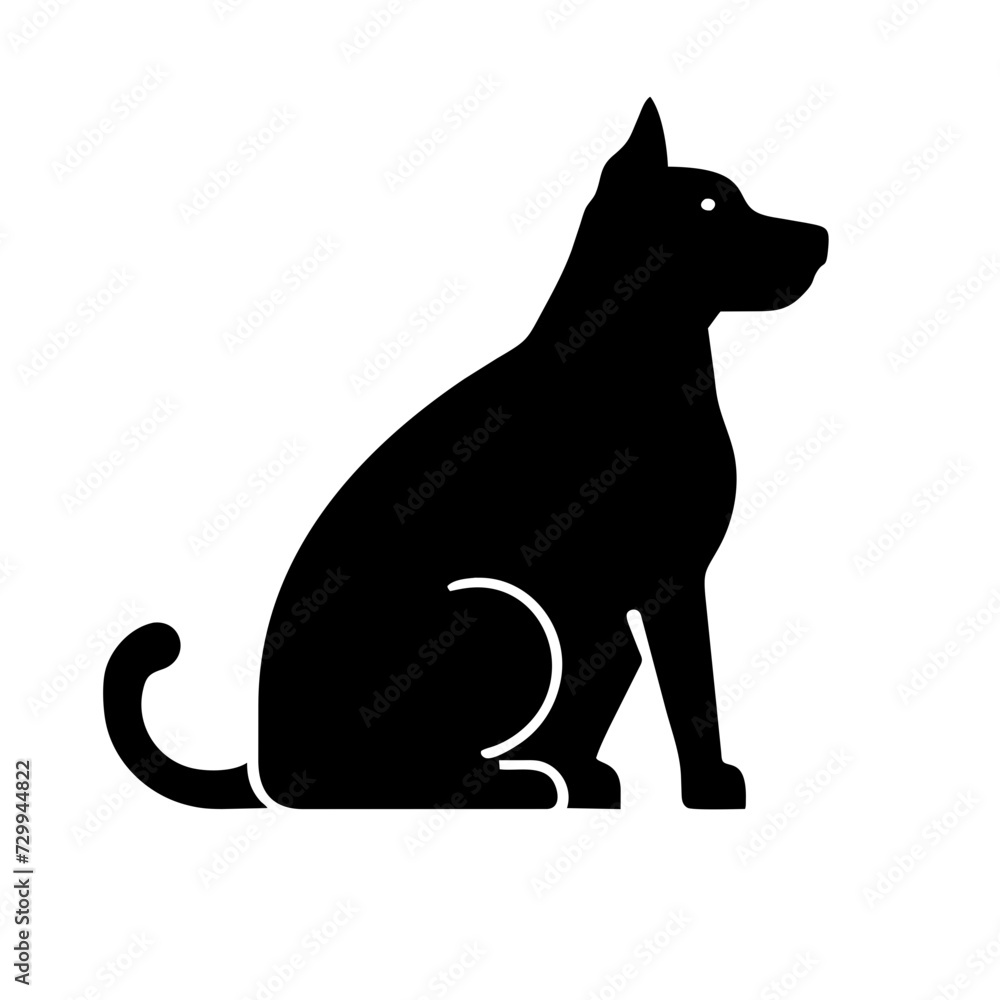 Dog and cat line icon. Pet, family, wool, breed, paws, tail, barking, purring, guard, watchdog, guide, courtship, care, training. Vector icon in line, black and colorful style on white background Dog and cat line icon. Pet, family, wool, breed, paws, tail, barking, purring, guard, watchdog, guide, courtship, care, training. Vector icon in line, black and colorful style on white background