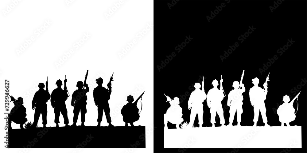 illustration of a silhouette of a soldier