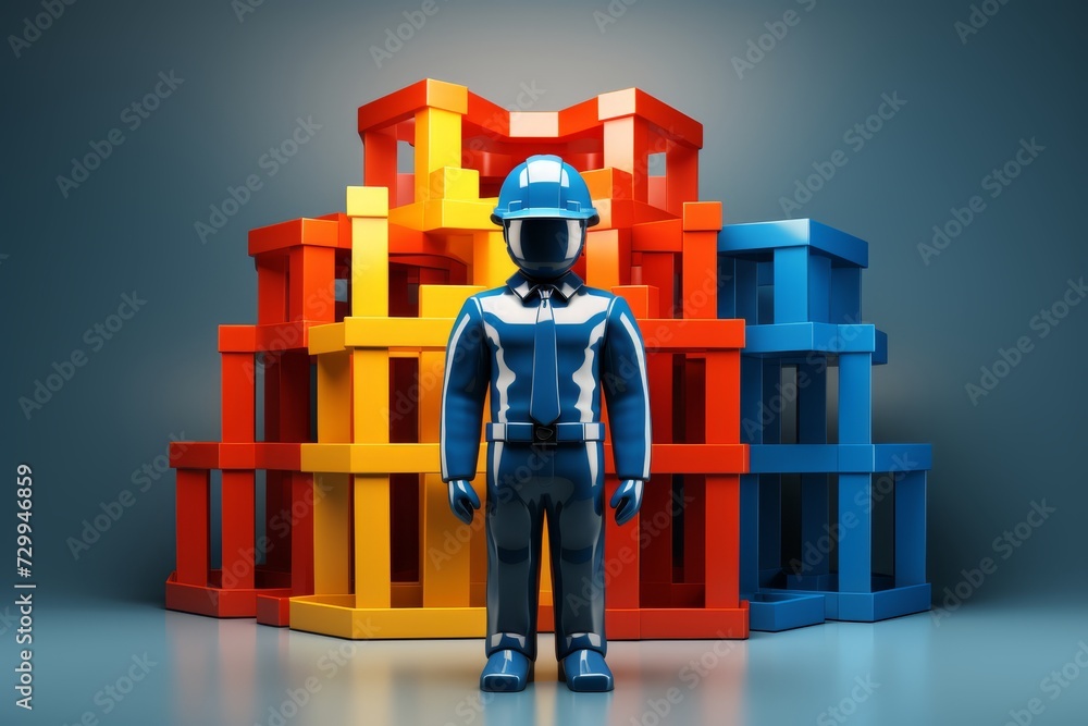 3D worker carrying stack of bricks in construction site3D worker carrying stack of bricks in construction site 3D worker carrying stack of bricks in construction site3D worker carrying stack of bricks in construction site