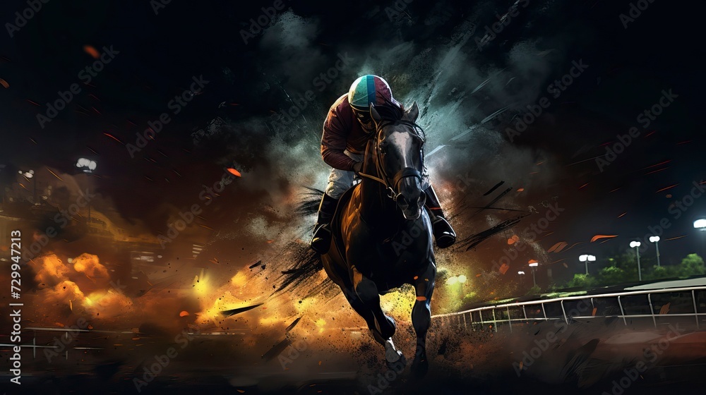 Fototapeta premium Racing Horse