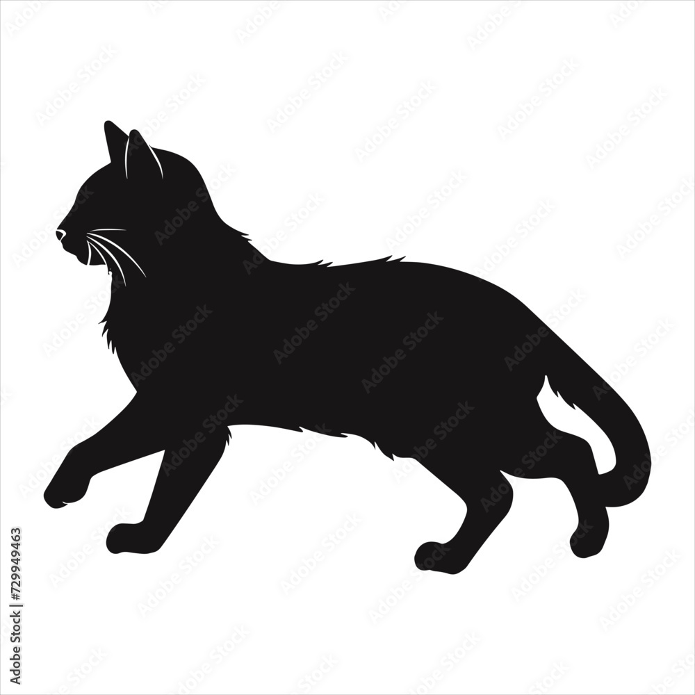 black silhouette of a  Tortoiseshell with thick outline side view isolated