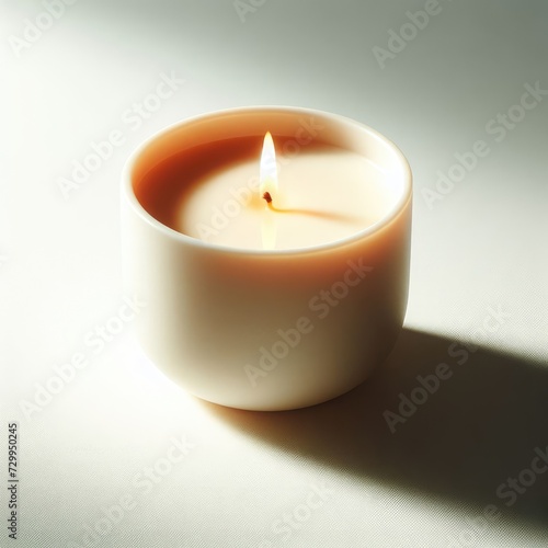 Aromatic candle and flowers