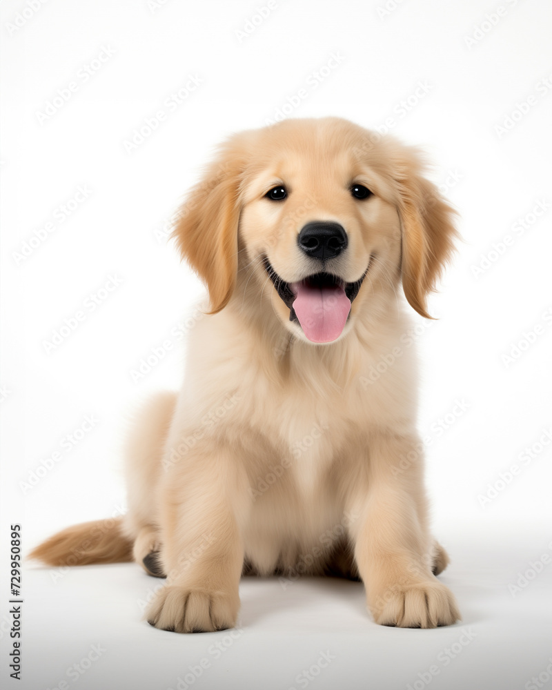 golden retriever puppy smiling adorable sitting portrait2