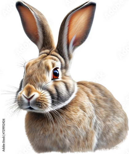 Rabbit (European). Close-up colored-pencil sketch of Rabbit.  © Pram