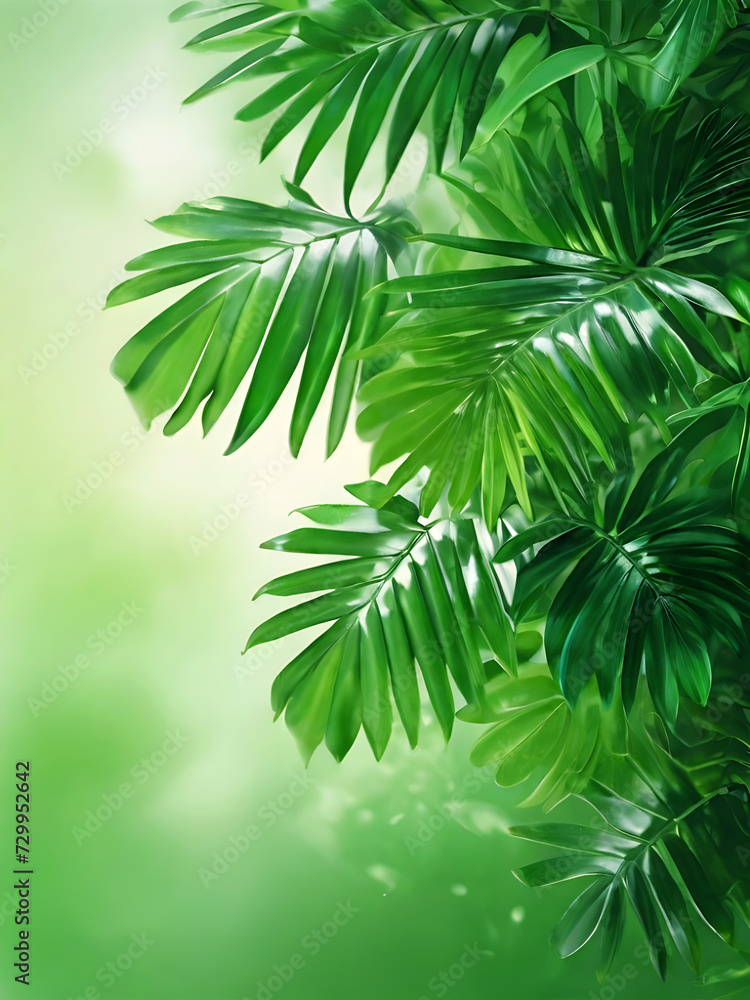 palm tree leaves background