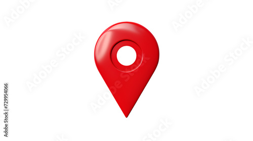 red map pointer isolated on white background png image