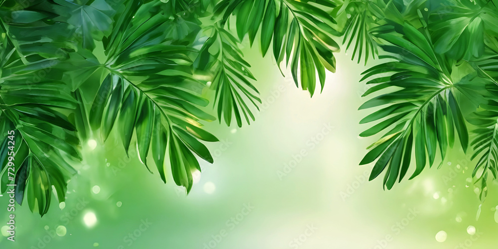 palm tree leaves background