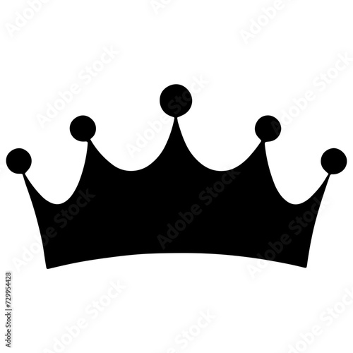 Vector flat crowns minimalist black silhouette in the style of simplistic art.
