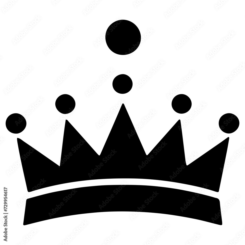 Vector flat crowns minimalist black silhouette in the style of simplistic art. Vector flat crowns minimalist black silhouette in the style of simplistic art.