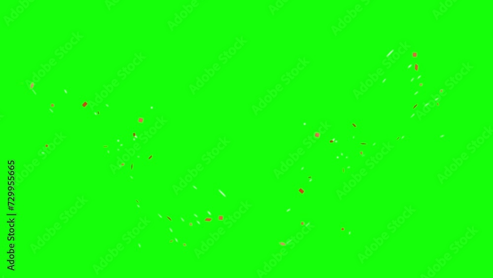 Confetti or fireworks animation isolated on green background. Festive holiday colorful animation with confetti. Salute banner animation with copy space. Confetti or fireworks animation isolated on green background. Festive holiday colorful animation with confetti. Salute banner animation with copy space.