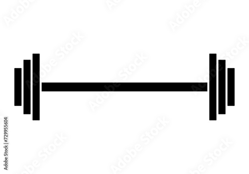 Icono negro de pesa en fondo blanco.