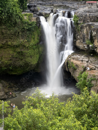 Big popular Toya Selaka Waterfall  Bali Indonesia.