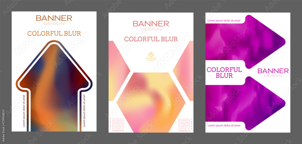 Colorful gradient. A set of backgrounds for the cover, brochure, catalog and a creative design idea