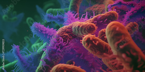 microscopic view of bacteria